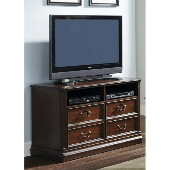 Pemberly Row Traditional Executive Media Lateral File in Espresso