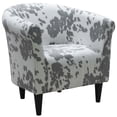 thumbnail image 1 of Pemberly Row Traditional Fabric & EPS Club Chair in Black / White, 1 of 2