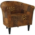 thumbnail image 1 of Pemberly Row Traditional Fabric & EPS Club Chair in Brown Finish, 1 of 5