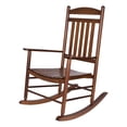 thumbnail image 1 of Pemberly Row Traditional Hardwood Indoor/Outdoor Porch Rocker in Brown, 1 of 6