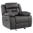 thumbnail image 1 of Pemberly Row Traditional Microfiber Glider Reclining Chair in Gray, 1 of 7