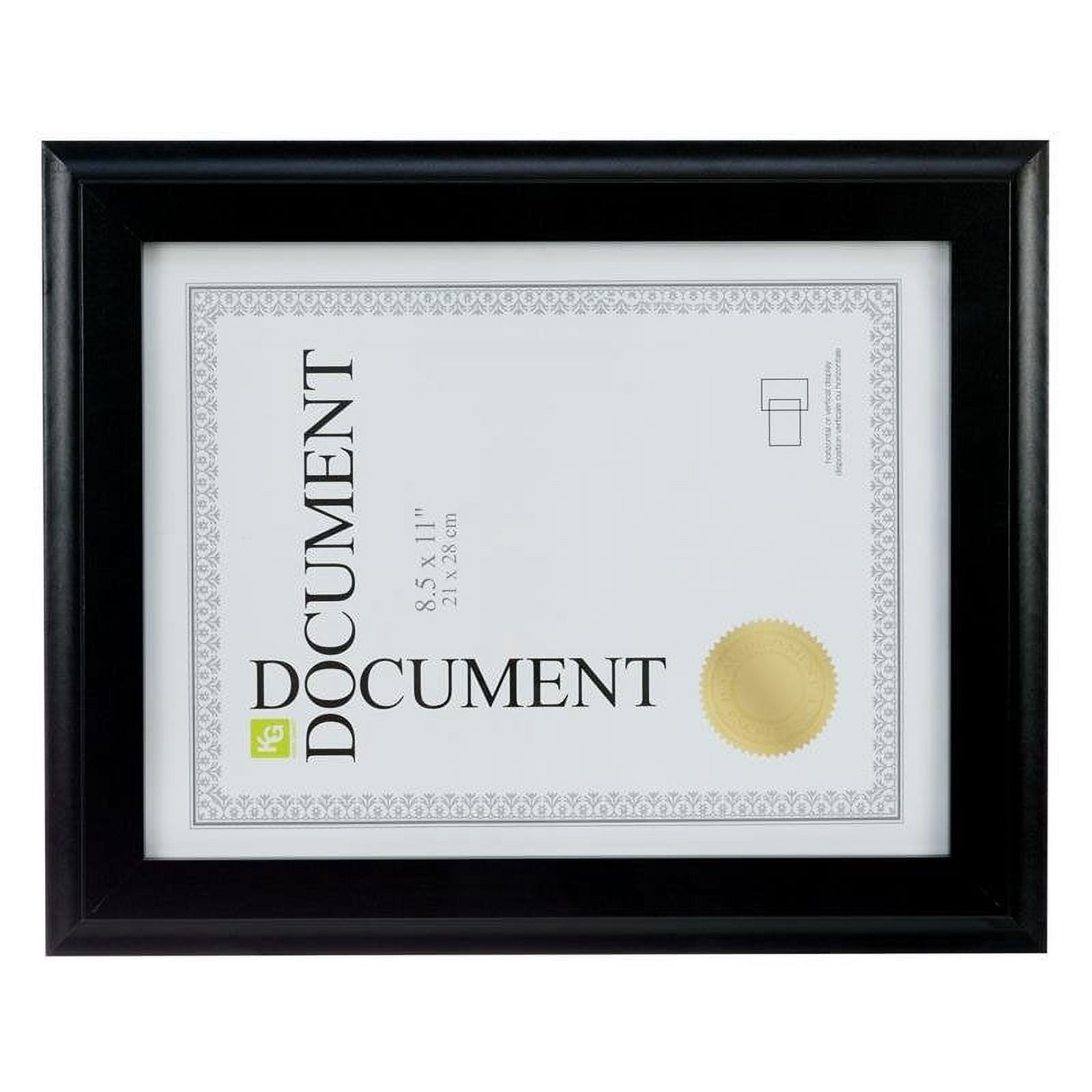 Pemberly Row Traditional Oxford Document Frame 12-Pack Black Engineered ...