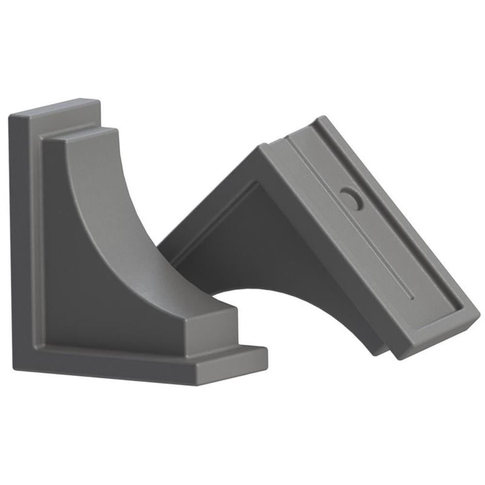 Fairfield Graphite Grey Polyethylene Decorative Corbels, 12"x5"x8", 2-Pack