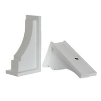 Pemberly Row Traditional Plastic Decorative Brackets in White (Set of 2)