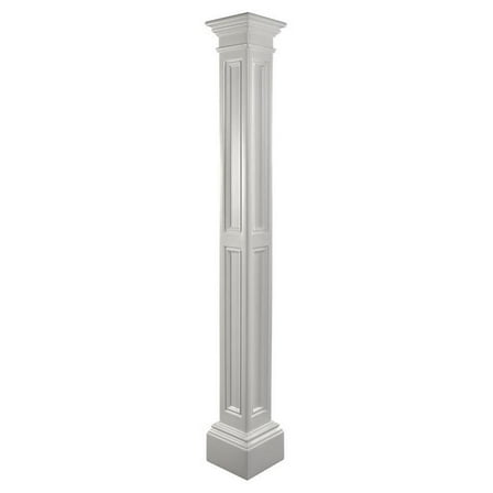 Pemberly Row Traditional Plastic Lamp Post without Mount in White