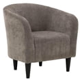 thumbnail image 1 of Pemberly Row Traditional Polyester Fabric & EPS Curved Tub Chair in Gray, 1 of 4