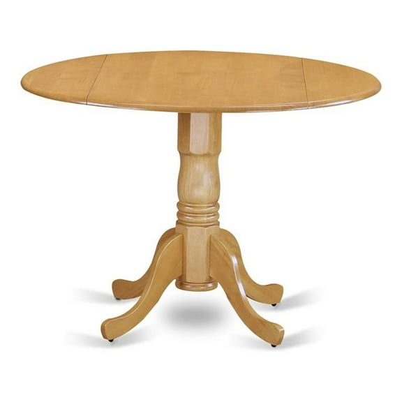 Pemberly Row Traditional Solid Asian Wood Dining Table in Oak