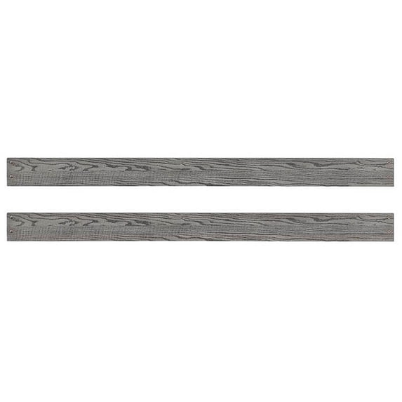 Pemberly Row Traditional Solid Hardwood Bed Rails in Brushed Pewter