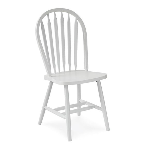 Pemberly Row Traditional Solid Wood Arrowback Chair in White