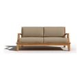 thumbnail image 1 of Pemberly Row Traditional Teak Deep Seating Outdoor Sofa with Cushion in Fawn, 1 of 2