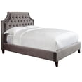 thumbnail image 1 of Pemberly Row Traditional Velvet Fabric Cal King Bed in Gray Finish, 1 of 6
