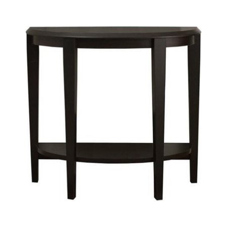 Pemberly Row Traditional Wood Console Accent Table in Dark Brown Espresso