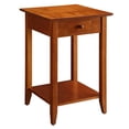thumbnail image 1 of Pemberley Row Wood Cherry End Table Rectangular with Drawer 18"W x 18"D x 26"H Unassembled, 1 of 6