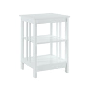 Pemberley Row Wood White End Table Rectangular 23.75"H Unassembled