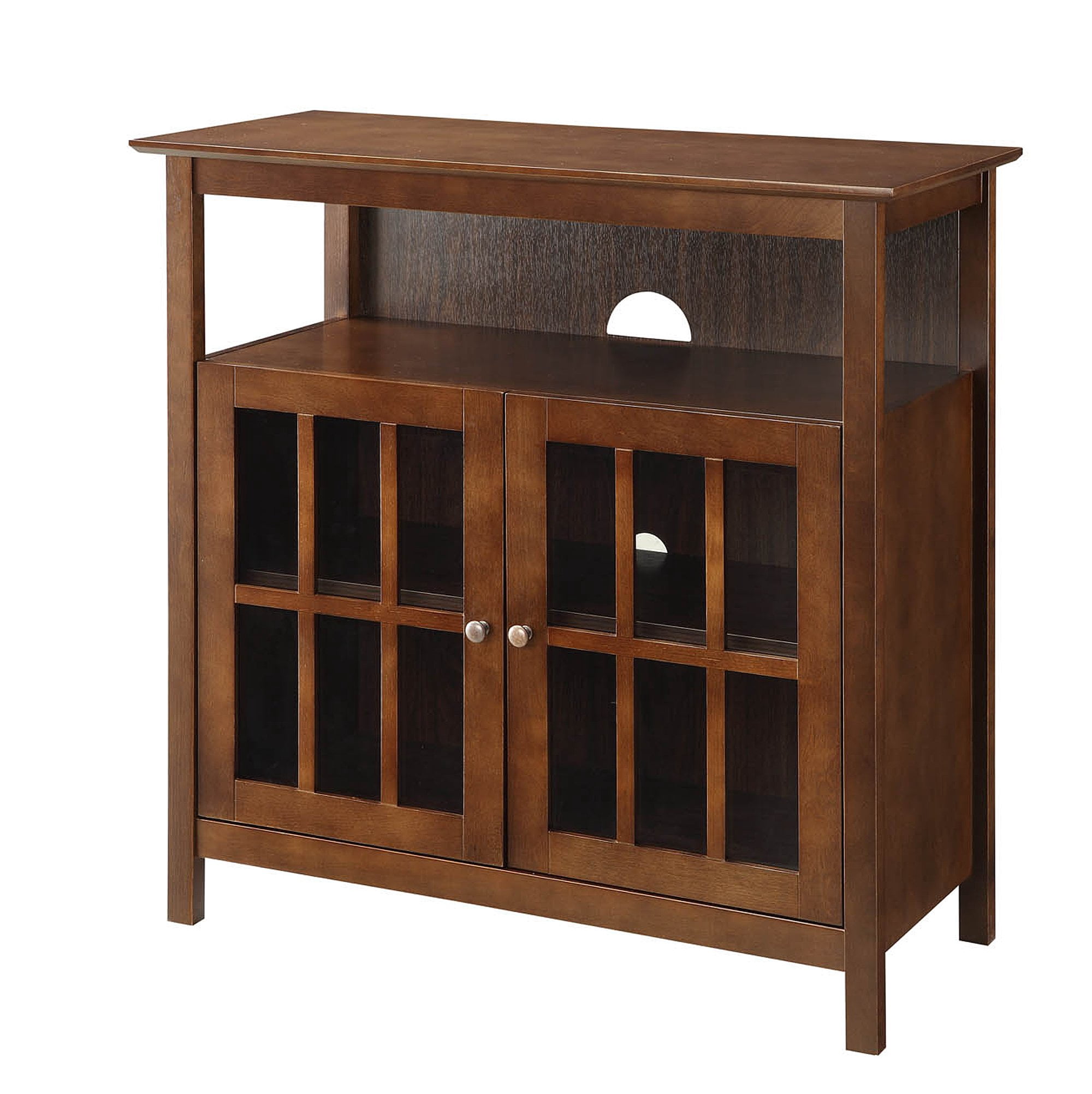 High Stand Pemberly Row Traditional Wood High Boy TV Stand for TVs up to 36