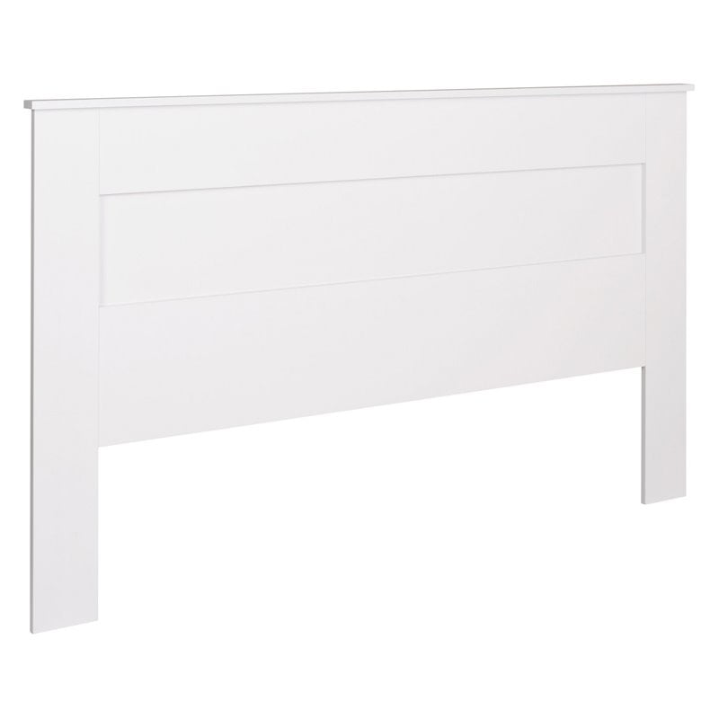 Pemberly Row Traditional Wood King Flat Panel Headboard in White
