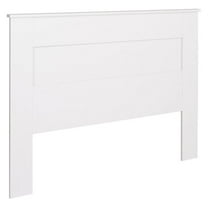 Pemberly Row Traditional Wood Queen Flat Panel Headboard in White