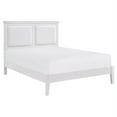 thumbnail image 1 of Pemberly Row Traditional Wood and Faux Leather Eastern King Bed in White, 1 of 6