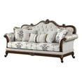 thumbnail image 1 of Pemberly Row Traditional button tufted Sofa made with wood in White, 1 of 5