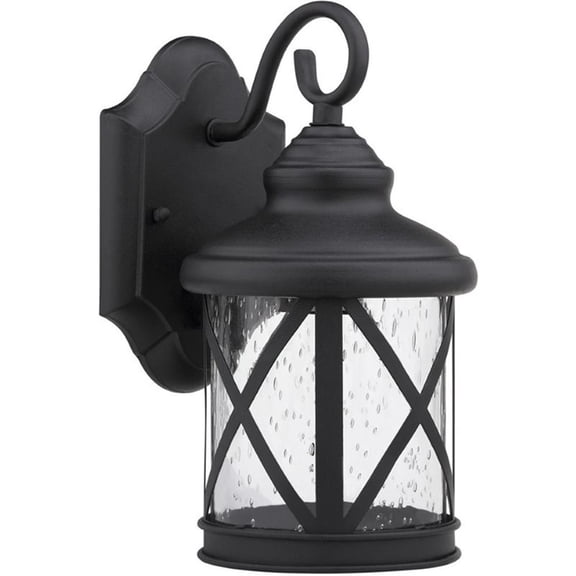 Pemberly Row Transitional 1 Light Black Outdoor Wall Sconce 16" Height