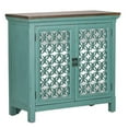 thumbnail image 1 of Pemberly Row Transitional 2-Door Wood Accent Cabinet in Turquoise, 1 of 7