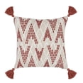 thumbnail image 1 of Pemberly Row Transitional 20x20 Fabric Throw Pillow in Natural/Clay Red, 1 of 4