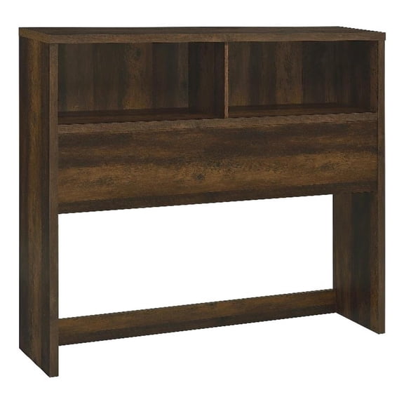 Pemberly Row Transitional 49" Wood Full Bookcase Headboard in Dark Pine