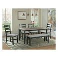 thumbnail image 1 of Pemberly Row Transitional 6PC Dining Set of Table & 4 Chairs & Bench in Black, 1 of 24