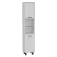 thumbnail image 1 of Pemberly Row Transitional 78" Two-Door Pantry Cabinet With Open Storage in White, 1 of 11