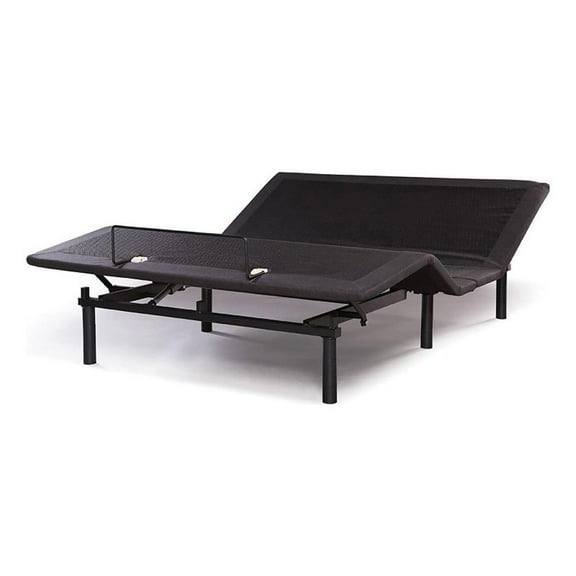 Pemberly Row Transitional Adjustable Bases TwinXL Metal Zero-Clear Base in Black