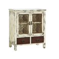thumbnail image 1 of Pemberly Row Transitional Antiqued Two Door Two Drawer Console in White, 1 of 10