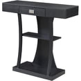 thumbnail image 1 of Pemberly Row Transitional Console Table in Black Wood Finish, 1 of 4