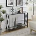 thumbnail image 1 of Pemberly Row Transitional Console Table in Faux Birch Gray Wood Finish, 1 of 6