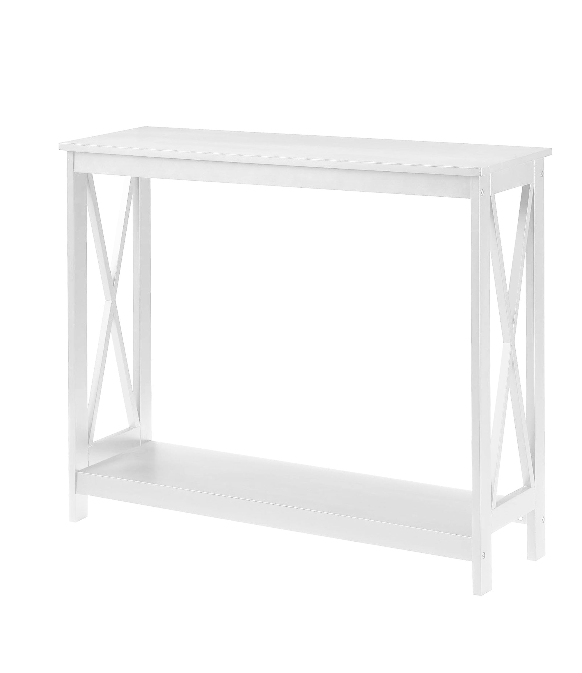 Pemberly Row Transitional Console Table in White Wood Finish - Walmart.com