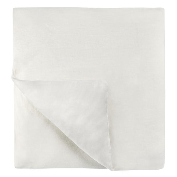 Pemberly Row Transitional Cotton Linen Blend Ivory King Duvet
