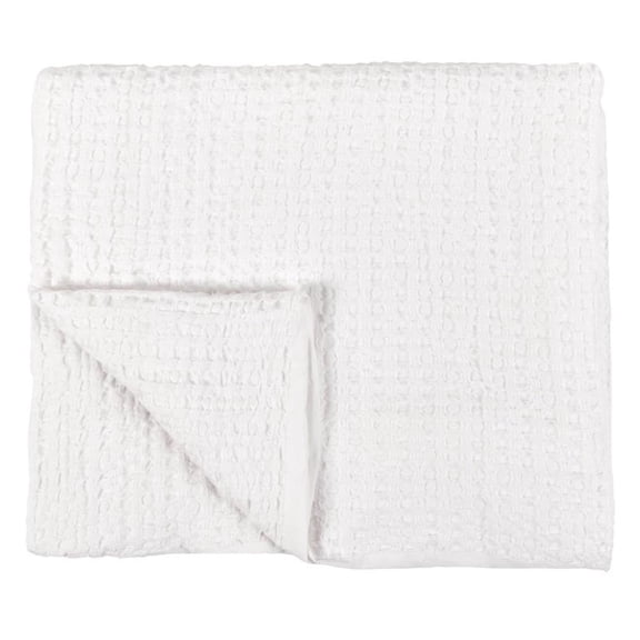 Pemberly Row Transitional Cotton Linen Blend White King Quilt