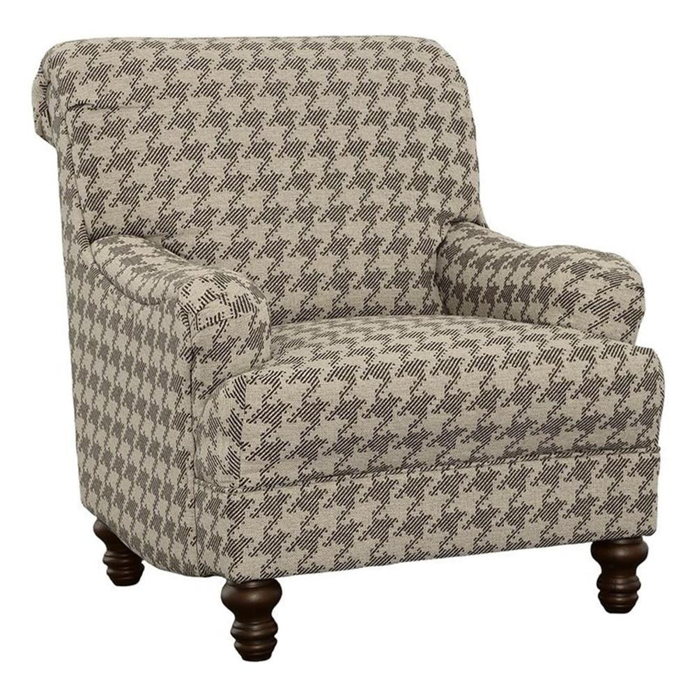 Pemberly Row Transitional Fabric Upholstered Accent Chair Gray ...