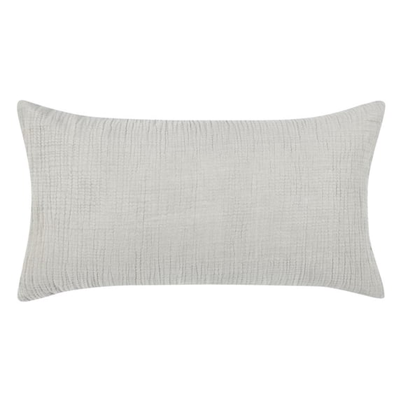Pemberly Row Transitional Gray Finish Cotton Linen Blend King Sham