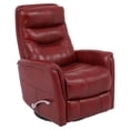 thumbnail image 1 of Pemberly Row Transitional Leather Manual Swivel Glider Recliner in Red, 1 of 6