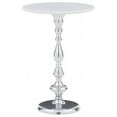 thumbnail image 1 of Pemberly Row Transitional Metal and Marble Side Table in Silver, 1 of 4