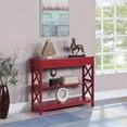 thumbnail image 1 of Pemberly Row Transitional One-Drawer Console Table with Shelves in Cranberry Red, 1 of 7