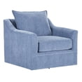 thumbnail image 1 of Pemberly Row Transitional Polyester Fabric Swivel Chair in Blue Slate, 1 of 5
