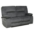 thumbnail image 1 of Pemberly Row Transitional Polyester Manual Loveseat in Gray Finish, 1 of 7
