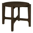 thumbnail image 1 of Pemberly Row Transitional Round Solid Wood End Table in Dark Brown, 1 of 7