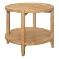 thumbnail image 1 of Pemberly Row Transitional Round Solid Wood Side End Table in Maple Brown, 1 of 8