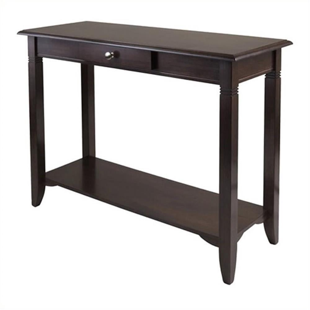 Pemberly Row Transitional Solid Wood Console Table with Drawer in ...