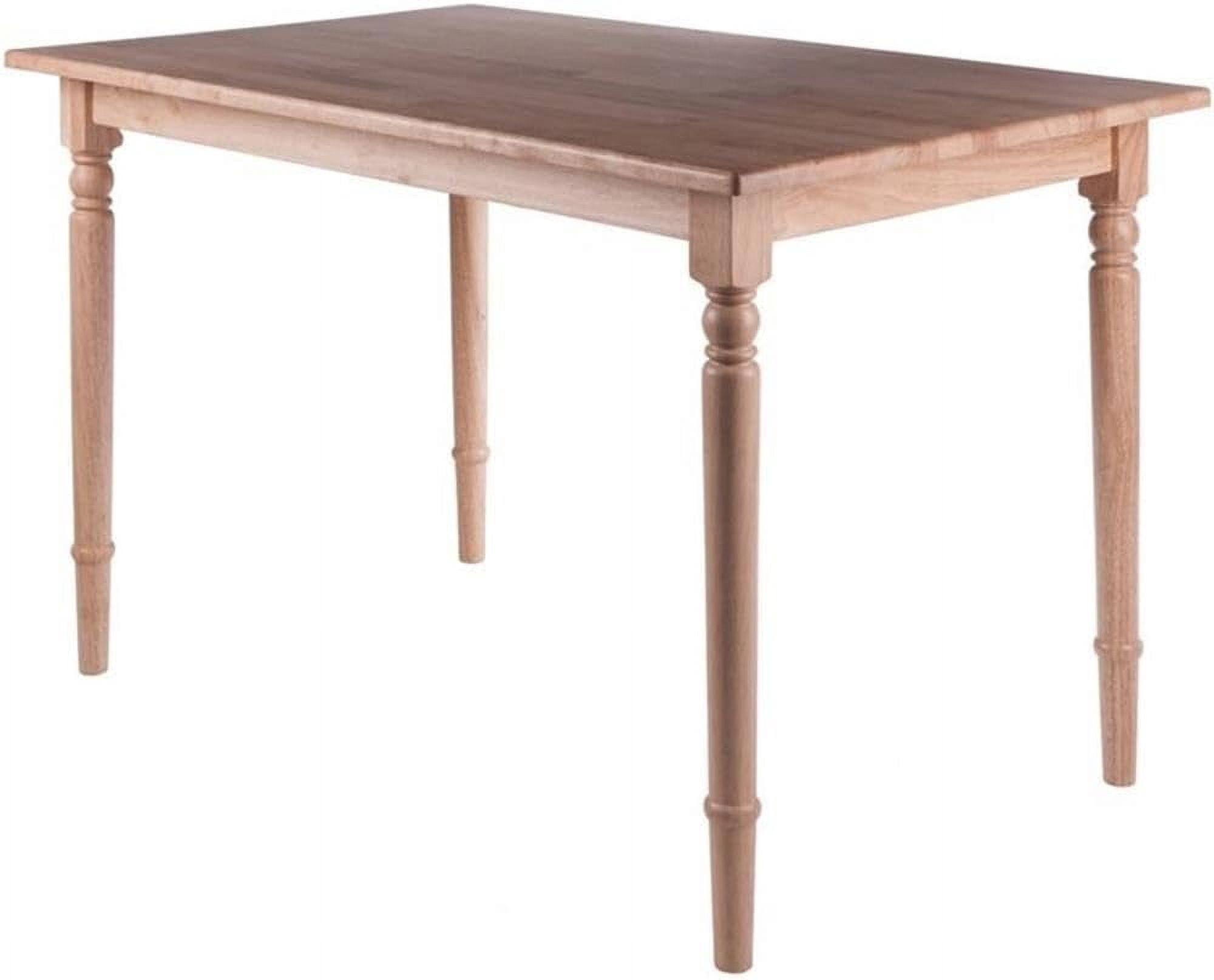 Pemberly Row Transitional Solid Wood Dining Table in Natural - Walmart.com