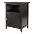 thumbnail image 1 of Pemberly Row Transitional Solid Wood End Table with Cabinet in Black, 1 of 10