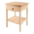 thumbnail image 1 of Pemberly Row Transitional Solid Wood Nightstand with Drawer in Natural, 1 of 11