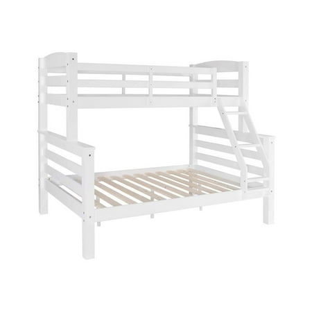Pemberley Row Pine White Twin Over Full Bunk Bed Rectangular Space Saving 81.06"W x 58.25"D x 67.5"H Unassembled